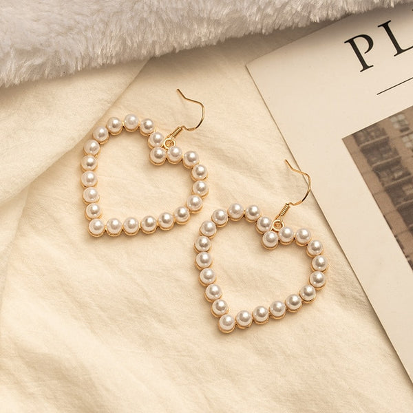 Korean Statement Heart Earrings