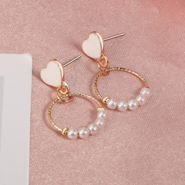 Korean Statement Heart Earrings