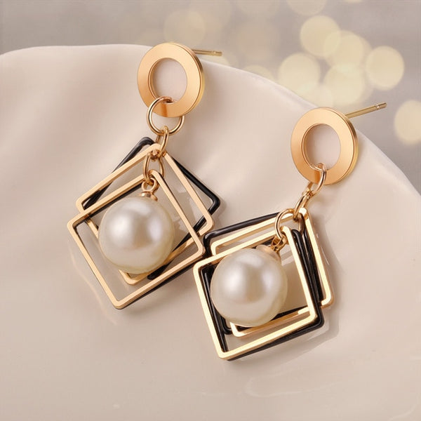 Korean Statement Heart Earrings