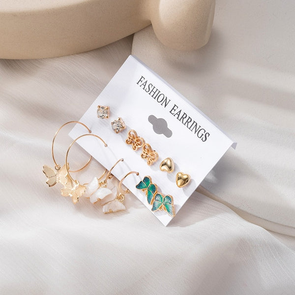 Korean Statement Heart Earrings