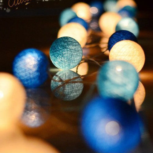 Cotton Ball Garland String lights