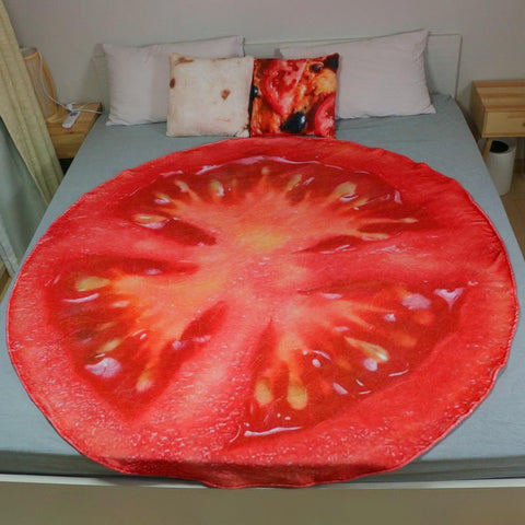 Burritos Tortilla Blanket Soft and Comfortable Giant Round Beach Blanket Novelty Soft Plush Food Tortilla Blanket for Adults