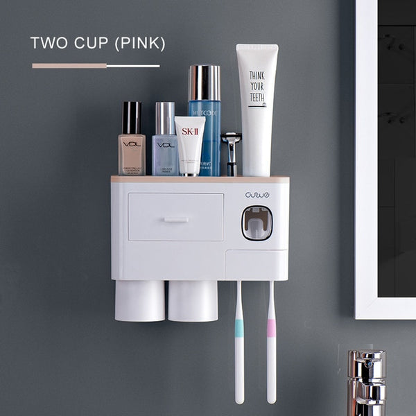 Magnetic Adsorption Inverted Toothbrush Holder