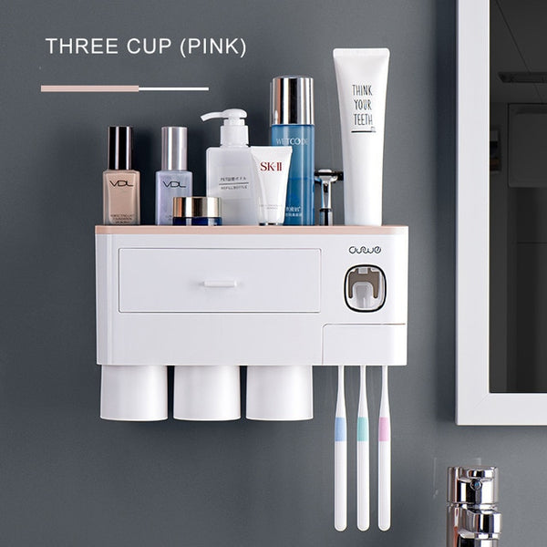 Magnetic Adsorption Inverted Toothbrush Holder