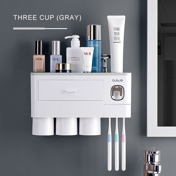 Magnetic Adsorption Inverted Toothbrush Holder