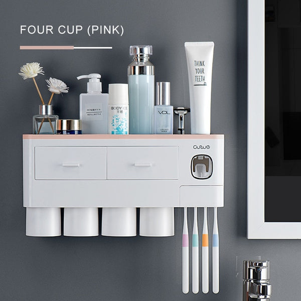 Magnetic Adsorption Inverted Toothbrush Holder