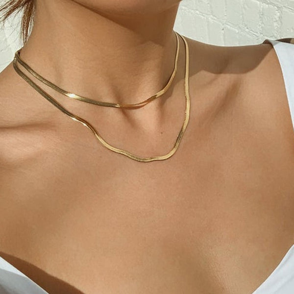 17KM Punk Multilayered Gold Trend Jewelry