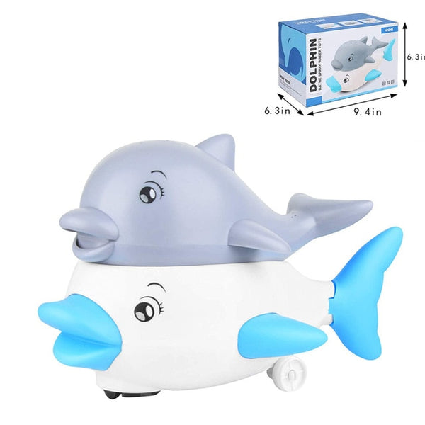 Baby Bath Toys Spray Water Shower Swim Pool Bathing Toys for Kids Electric Whale Bath Ball with Light Music LED Light Toys Gift