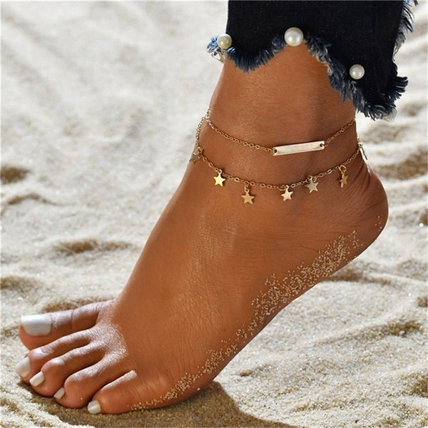 Boho Style Star Anklet