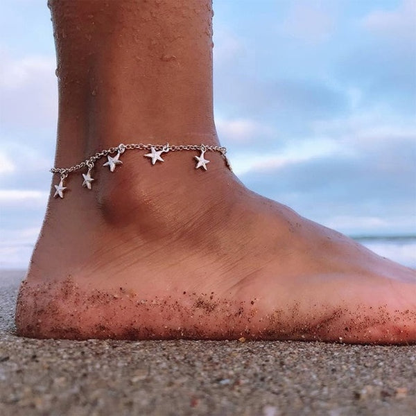 Boho Style Star Anklet