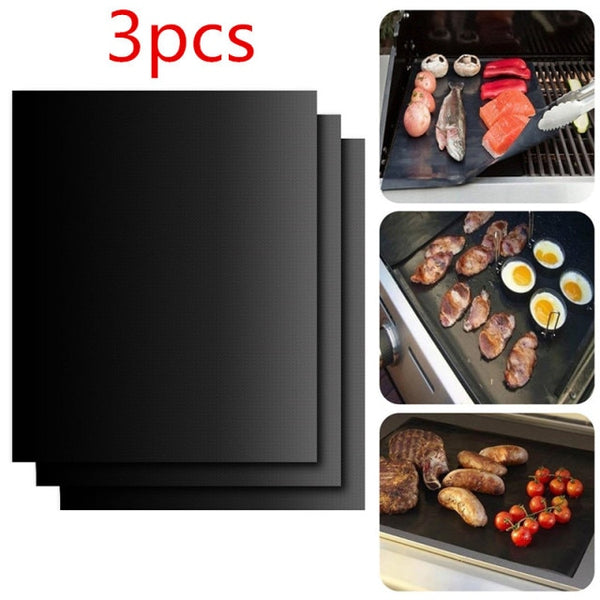 Bbq Accessories Bbq Grill Mat  Reusable Non-Stick BBQ Grill Mat Pad Baking Sheet Portable Picnic Cooking Barbecue Oven Tool