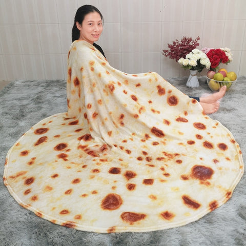 Corn Tortilla Blanket Pita Lavash Soft Throw Blanket for Bed Fleece Sofa Plaid Plush Bedspreads manta Burrito Koce