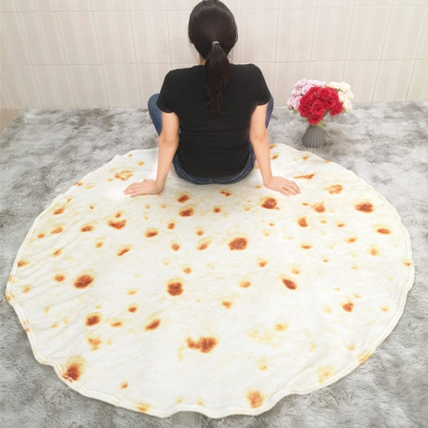 Corn Tortilla Blanket Pita Lavash Soft Throw Blanket for Bed Fleece Sofa Plaid Plush Bedspreads manta Burrito Koce