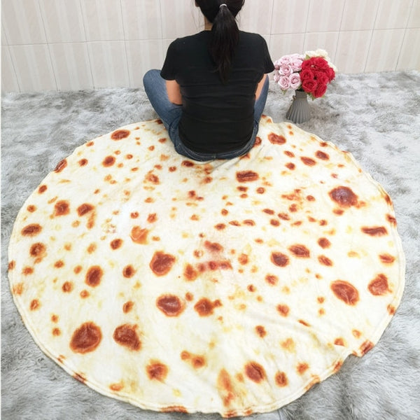 Pizza Tortilla Tortilla Blanket Pita Lavash soft blanket for bed wool sofa plaid plush bedspread Manta Burrito Koce