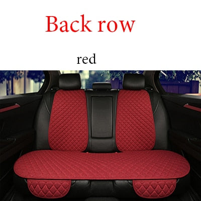 Flax Car Seat Cover Four Seasons Front Rear Auto Accesorios Coche Interior Details Universal Size Auto Goods Car Seat Protector