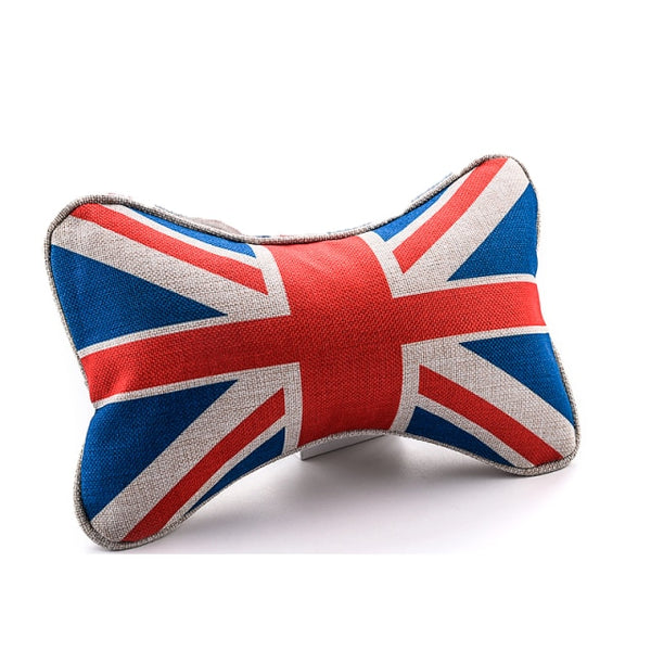 1PC Car Pillow Neck Headrest For BMW MINI Cooper PU Leather Universal Head Rest Cushion Pad Auto Styling Accessories Cotton