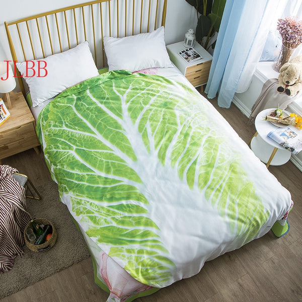 Drop shipping vegetables quilts shaped blanket 1pc summer 3D print duvet bed cover 220*235cm crab fish lobster tortilla taro hot