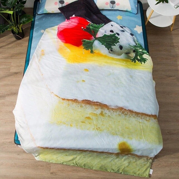 Drop shipping vegetables quilts shaped blanket 1pc summer 3D print duvet bed cover 220*235cm crab fish lobster tortilla taro hot