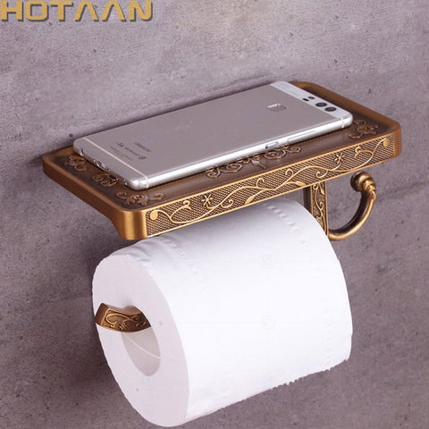 Antique Brass Toilet Paper Holder